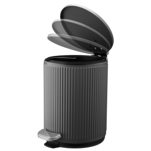 Kosz łazienkowy okrągły RIBELLO 5l szary
